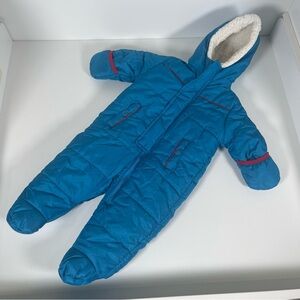 Ben Sherman Blue Baby Snowsuit Fleece Lined One Piece Outerwear Size 6-9MOS